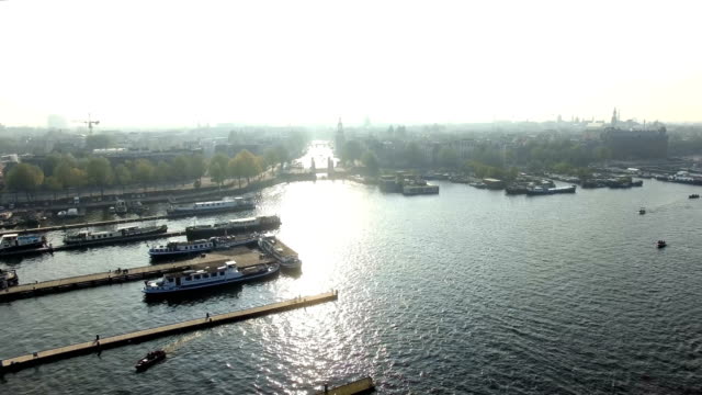 Bucht-von-Amsterdam,-Ansicht-von-oben
