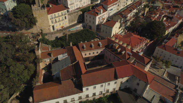 Portugal-día-soleado-Lisboa-alfama-famosa-azotea-paisaje-aéreo-panorama-4k