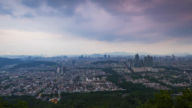 Lapso-de-tiempo-4K-de-la-ciudad-de-Seúl,-Corea-del-sur.