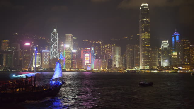 Trödel-auf-Victoria-Harbour-in-Hongkong