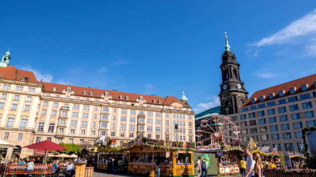 Dresden-Germany-time-lapse-4K,-timelapse-at-Altmarkt-(Alt-Market)-Marktplatz