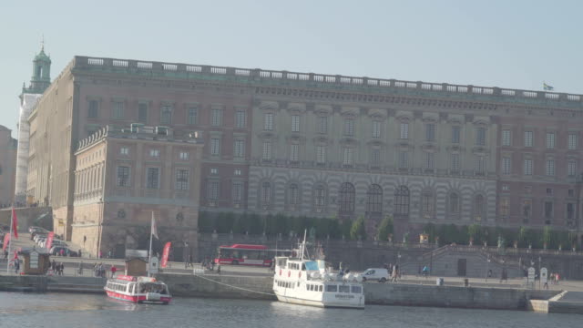 Boats-docking-on-the-port-in-Stockholm-Sweden