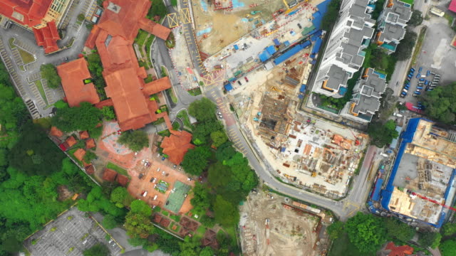 Sunset-Kuala-Lumpur-ciudad-centro-construcción-aéreo-topdown-panorama-4k-Malasia