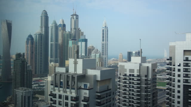 Lapso-de-tiempo-de-la-vista-de-la-ciudad-de-dubai,-Emiratos-Árabes-Unidos