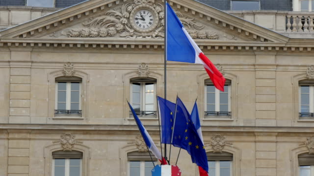 Set-of-flag-of-France-waving-on-the-pole