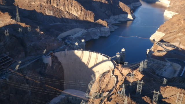 Las-Vegas,-Nevada-Aerial-view-of-Hoover-Dam