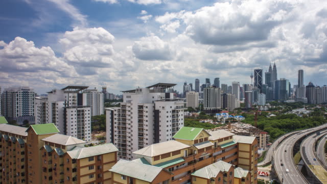 Time-Lapse---Cloudscape/Clouds-moving-at-Kuala-Lumpur-City.