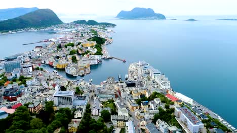 City-of-Alesund-Norway-Aerial-footage