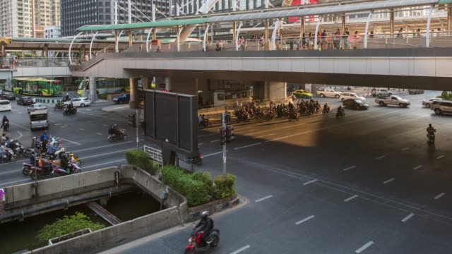 Video-von-Stadtbild-und-Verkehr-Wege,-Bangkok,-Thailand