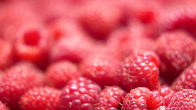 Fresh-sweet-raspberries-background.-Ripe-raspberry-dolly-shot-close-up