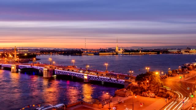 time-lapse-photography-of-Saint-Petersburg,-sights-of-the-city