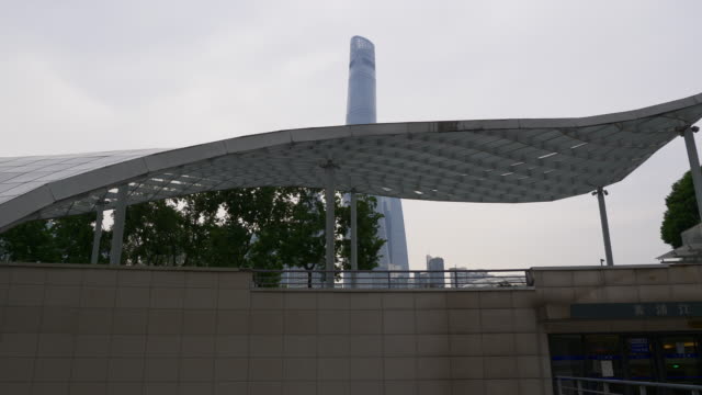bewölkten-Tag-shanghai-Stadt-berühmte-Bucht-Innenstadt-Panorama-4k-China