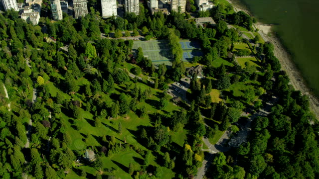 Aerial-Stadtansicht-Blick-auf-die-Wolkenkratzer-von-Vancouver
