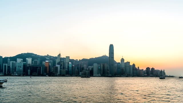 Hong-Kong,-China-Nov-15,2014:-La-increíble-vista-de-la-bahía-de-Victoria-en-Hong-Kong,-China