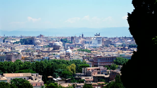 view-of-Rome-from-the-Gianicolo:-monuments,-city,-history,-skyline,-landscape