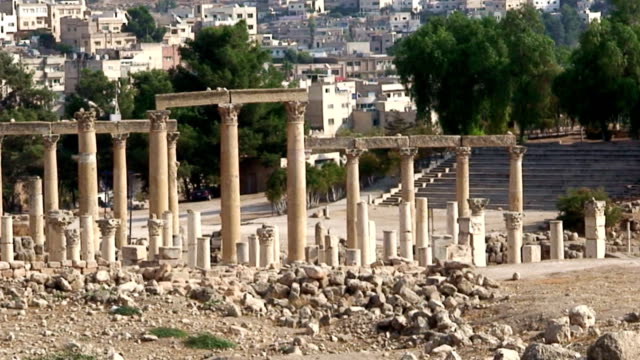 Forum-nach-Jerash,-Jordanien
