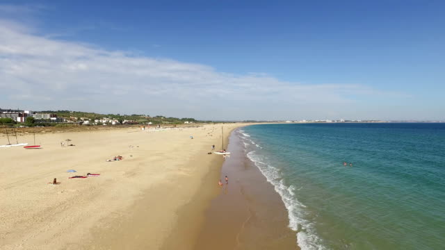 Luftaufnahme-von-Meia-Praia-in-Lagos,-Portugal