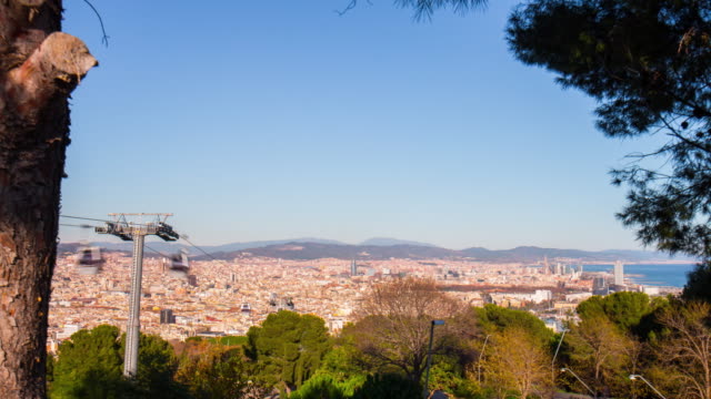 barcelona-sun-light-montjuic-park-city-panorama-4k-time-lapse-spain