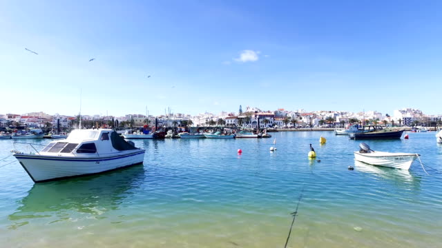 Hafen-von-Lagos-der-Algarve,-Portugal
