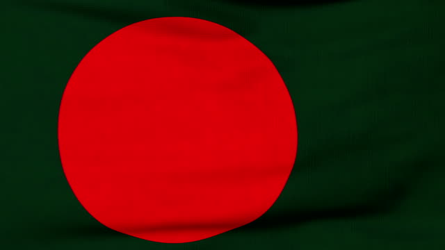 Bandera-Nacional-de-Bangladesh-volando-en-el-viento