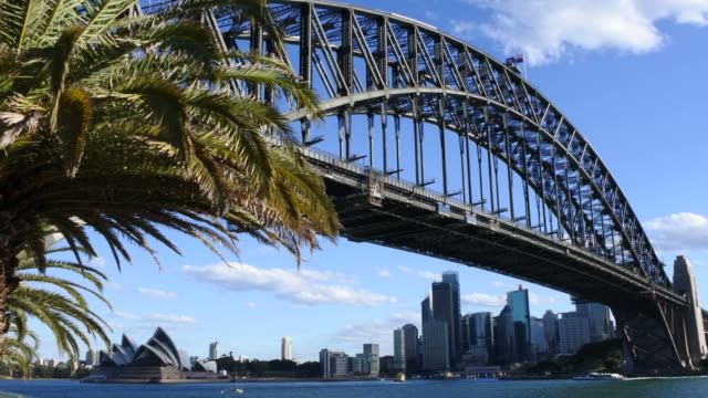 Sydney-Harbour-Bridge-en-Australia-al-atardecer