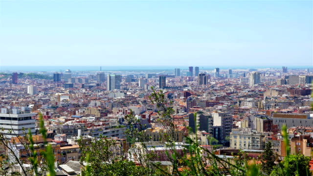 Panoramic-View-of-Barcelona-in-Spain-at-the-day