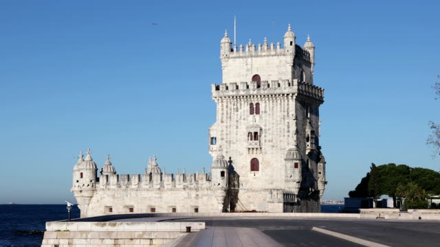 Turm-von-Belém-in-Lissabon,-Portugal