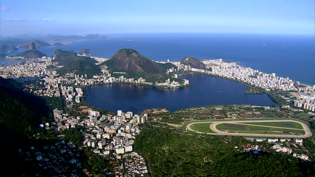Luftaufnahme-von-Lagoa,-Strände-und-Rio-De-Janeiro
