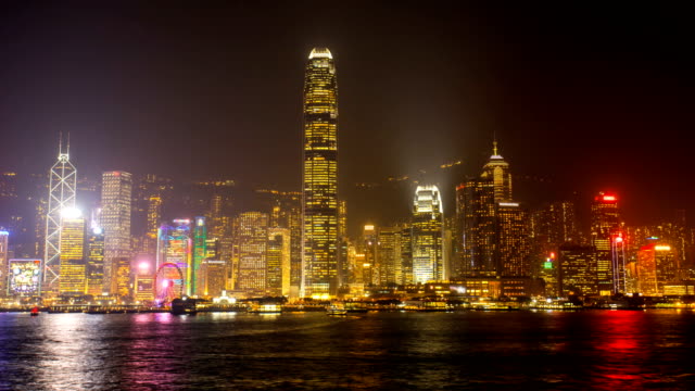 Timelapse-de-paisaje-urbano-de-noche-de-Hong-kong.-4k-resolución.