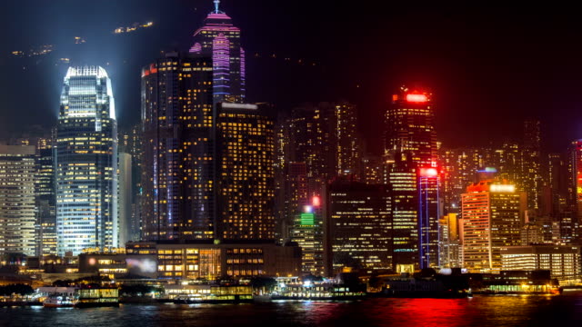 Hong-Kong-Nacht-Stadtbild-Zeitraffer.-4k-Auflösung.