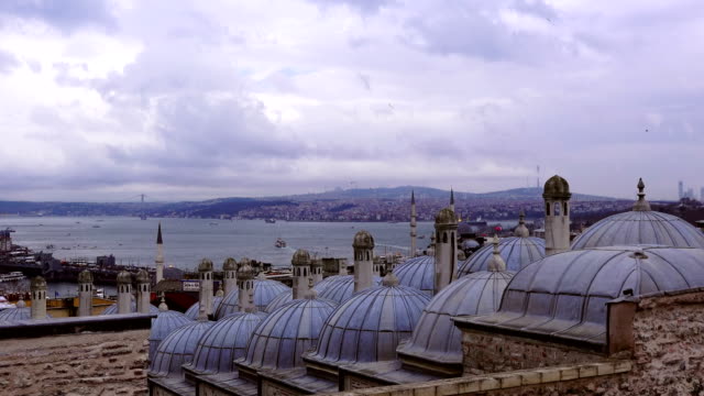 Casco-antiguo-de-Estambul,-vista-desde-la-mezquita-de-Süleymaniye,-Turquía