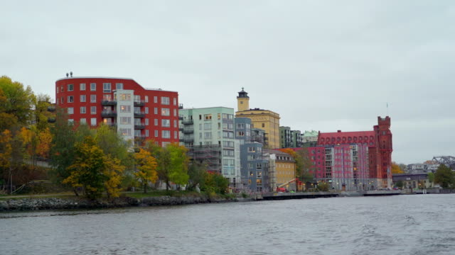 Die-modernen-Hochhäuser-auf-der-Stadt-von-Stockholm-in-Schweden