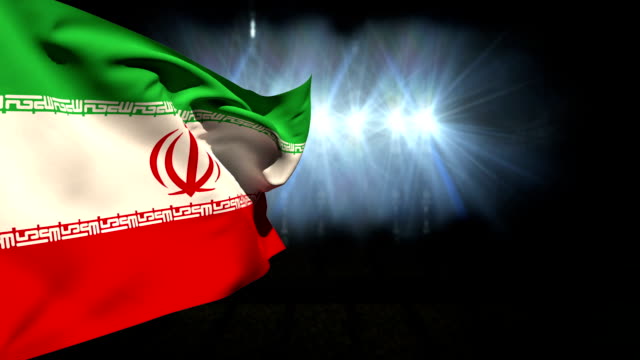 Große-iran-Flagge-Winken