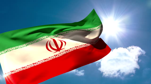 Irán-bandera-nacional-de-la-brisa-y-viento