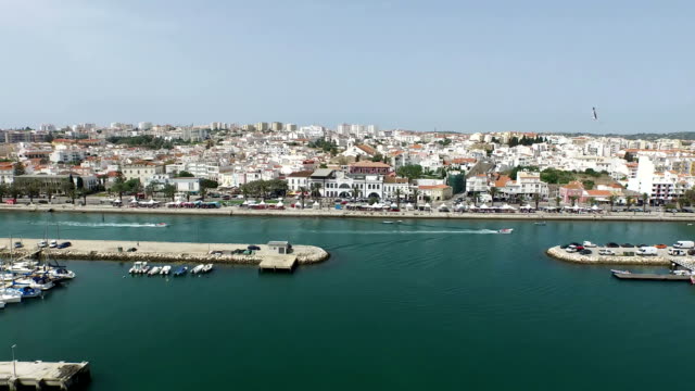 Aerial-from-the-harbor-from-Lagos-in-Portugal
