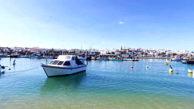 Hafen-von-Lagos-der-Algarve,-Portugal