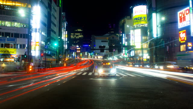 Nightlapse-in-der-Nähe-von-Meiji-Ave-Shinjuku-breite-erschossen