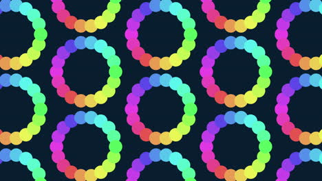 Futuristic-dots-pattern-with-neon-rainbow-color-on-black-gradient