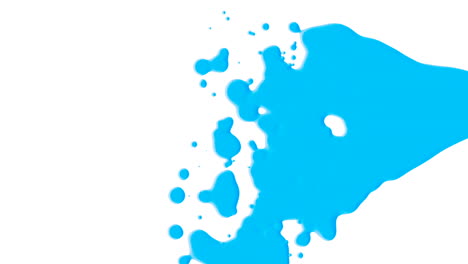 Líquido-Azul-Abstracto-Y-Manchas-De-Salpicaduras-En-Degradado-Blanco
