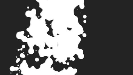Líquido-Abstracto-Blanco-Y-Manchas-De-Salpicaduras-En-Degradado-Negro