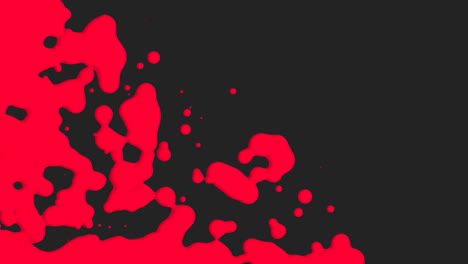 Líquido-Abstracto-Rojo-Y-Manchas-De-Salpicaduras-En-Degradado-Negro