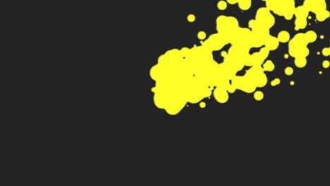 Yellow-abstract-liquid-and-splashes-spots-on-black-gradient