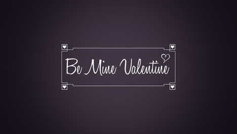 Be-Mine-Valentine-with-frame-and-hearts-on-blue-gradient