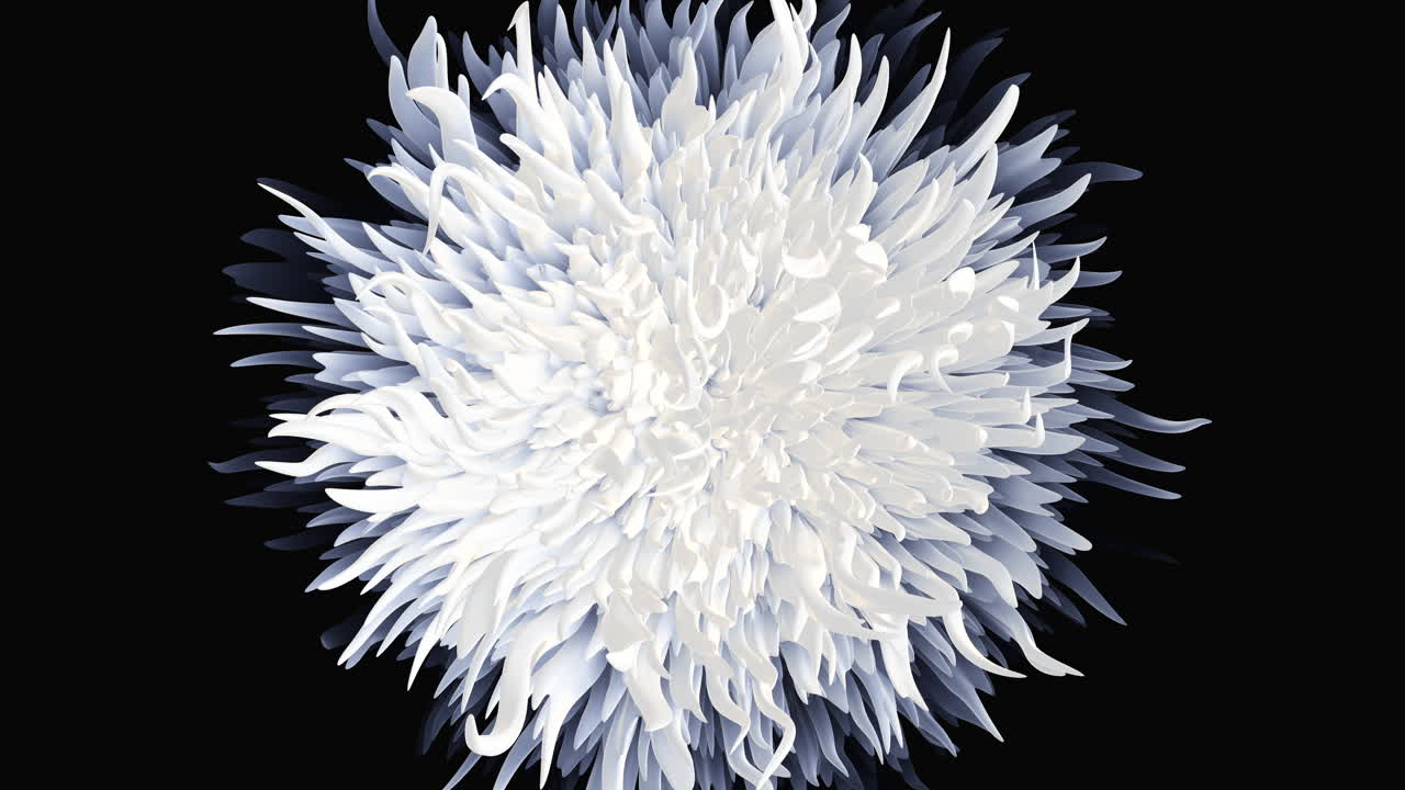 Premium stock video Flowing abstract and mystical white flowers in