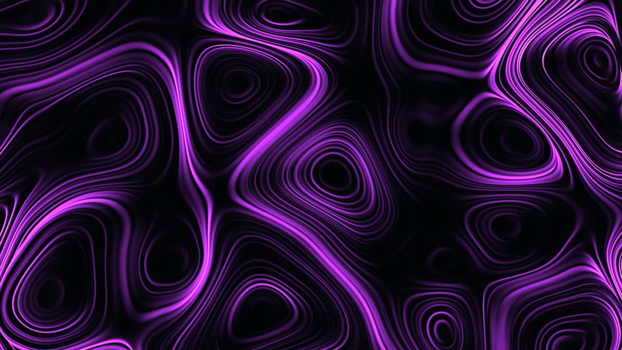 Premium stock video - Flowing purple waves and vortex circles in black ...