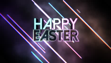 Happy-Easter-with-colorful-neon-lines-on-stage