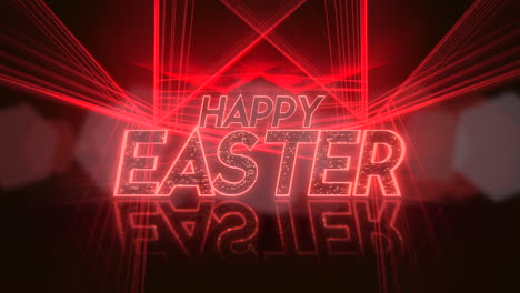 Happy-Easter-with-red-neon-laser-on-performance-stage
