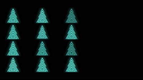 Neon-Christmas-trees-pattern-on-black-gradient