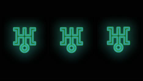 Japan-icon-pattern-with-neon-led-light