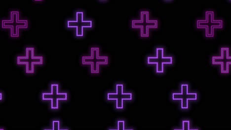 Neon-purple-plus-sign-pattern-on-black-gradient